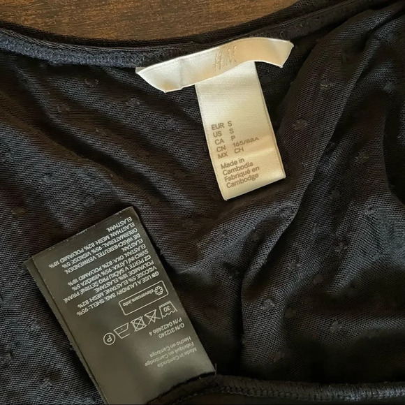 h&m long sleeve mesh polka dot top - Picture 7 of 13